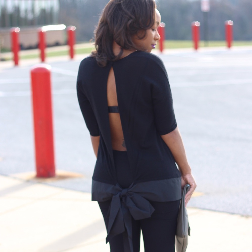 BCBG MAX AZRIA Lightweight Openback Sweater